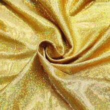 1pc Laser Holographic Metallic Shiny Fabric, Soft Drape Easy Cut Design For DIY - Multicolor - View 64