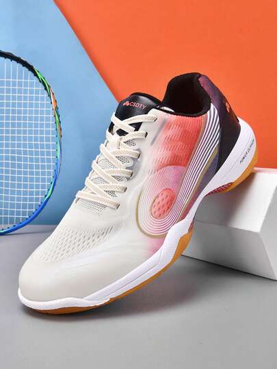 Men & Women Badminton Shoes, Carbon Board + Air Cushion Rubber Sole, Ultra-Light Breathable Non-Slip Durable, Professional Badminton Match & Training Shoes
