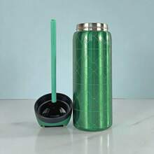 O'WALAFreeSip    24/32oz Straw Insulated Water Bottle Double-Layer Stainless Steel Vacuum Thermal Mug For Sport And Travel - Elphaba-32oz - 查看 1