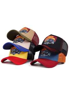 2026创意个性化透气网眼帽，铆钉刺绣男士时尚街头嘻哈帽，滑板帽，女士户外骑行遮阳帽，可调节多功能棒球帽 - STATION跑車 - 查看 14