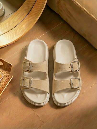 1 par de zapatillas casuales de color albaricoque para niños, con suela blanda y cómoda, sandalias retro para niños, adecuadas para niños y niñas, para primavera/verano, para uso en interiores y exteriores, regalo para el Día de San Valentín entre padres e hijos