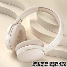 Wireless Over-Ear Bluetooth Headphones, Deep Bass Wireless Headphones With Mic, Noise Isolating, Lightweight Folding HiFi Stereo Headset For Travel/Tablet/PC/Home - 卡其色 - 查看 10