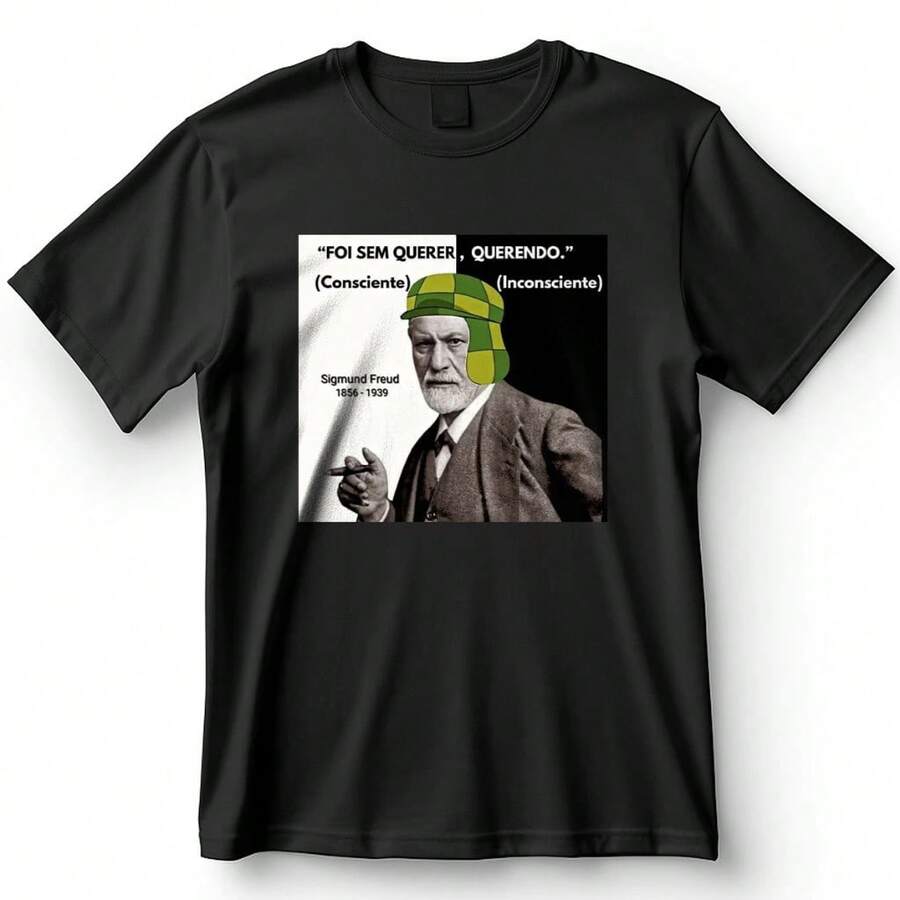 Freud Psychology Keys Meme T-Shirt 100% Cotton - 黑色 - 查看 1