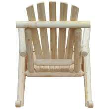 Rocking Chair, Swing Chair, Garden Chair, Relaxing Armchair, Fir Wood, Natural - Champagne - View 7
