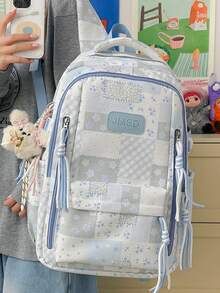 2026 New Arrival Cute Backpack For Middle/High School Students, College Students, Large Capacity Dual-Shoulder Bag, Nature Style - A - View 3