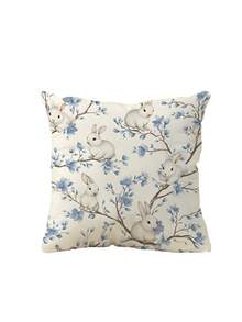 1pc/4pcs Rabbit & Easter Egg Print Pillow Cover, Home Decor Sofa Cushion Cover, Bedroom Headrest Pillow Slip, Car Lumbar Cushion Cover, Room Decor - Multicolor - View 10