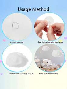 3pcs/Set Large Artificial Cloud Decor, 3D Cloud Decoration, Suitable For Wedding Backdrop Decor, Stage Party Backdrop Decor, Birthday Gift, Mother's Day, Valentine's Day Gift, Bachelorette Party, Room Decor, Home Decor, Bathroom Decor, Wedding Decor - White - View 10