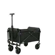 InBrave Portable 29.5" Collapsible Wagon Cart, Heavy Duty Folding Utility Wagon With 360lbs Load, All-Terrain Wheels For Camping, Beach, Garden & Grocery Shopping - Black - View 10