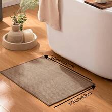 2/1 pieza Juego de alfombras de baño de secado rápido, alfombra de baño de lino ultra delgada, alfombra de baño absorbente y antideslizante, alfombra de baño de enfriamiento y secado rápido, alfombra de baño antideslizante de verano - Café integral - Ver 19