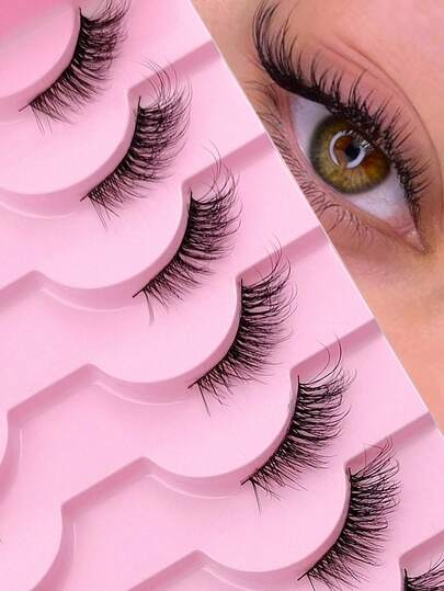 Rikuaild 10/20/30 Pairs Cat Eye Lashes, Half Eye Lashes With Comfortable Band False Lashes, Tail Elongated Corner Eyelashes, Natural Look, Wispy Crossing Faux Mink Lashes, Fluffy Soft False Eyelashes, Natural Makeup Corner Eyelash, Suitable For Eid Daily Party Wedding Makeup,Holiday Gifts And Travel Proposal Gifts