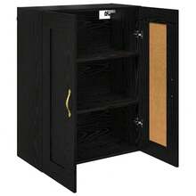 vidaXL Wandschrank Schwarz Eichen-Optik 69,5 X 34 X 90 Cm - Black - View 5