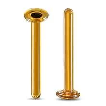 2 piezas de anillos nasales de vidrio Pyrex recto Bioflex de 16G y 18G con juegos de aros de retención, pendientes de tapa plana, joyería corporal hipoalergénica - 2099 - Ver 13