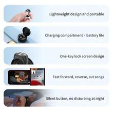 SIMSONLAB Upgraded Smart Ring, Achieve Screen Control, Sliding Up/Down Switches For Short Video Control/Page Turning/E-Book Reading/Music Control - Ring + Charging Case - View 5