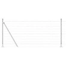 vidaXL 1 X 25 M Stahl Zaun Mit Pfosten, Silber - A - View 2