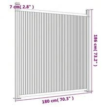 vidaXL Elemento di recinzione con 2 pali, marrone, 180x186 cm, WPC - A - Visualizzare 10