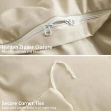 Beige Duvet Cover Set King Bohemian Tassle Bedding Set Soft Washed Microfiber With Zipper Closure - Beige Bohemian-0 - View 6