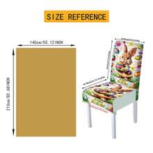 1/4/5/6/7/30pcs Easter Theme Chair Covers & Tablecloths, Colorful Easter Bunny Pattern Polyester Dining Table Cloth, Suitable For Restaurant, Cafe And Holiday Decoration, Adding Spring Atmosphere, Suitable For Family Gatherings And Celebrations, Easter Party Decor Chair Covers & Tablecloths - Multicolor - View 5