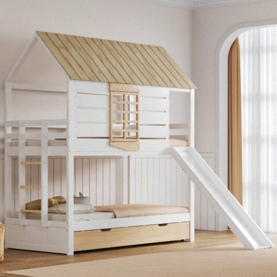 Bed Bases & Foundations - White+Natural - View 1