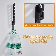 Perchero retráctil plegable para colgar en la pared organizador de almacenamiento para ropa colgador resistente - Paquete de uno - Ver 3