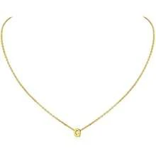 ChicSilver Initial Necklace 26 Letters A-Z Charms 925 Silver / Gold Chain Necklaces For Women Jewelry Accessories Mini Minimalist Alphabet Names For Mothers Couples Birthday - Q/oro 18k - 查看 4