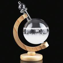 Globo de cristal, botella meteorológica esférica, decoración del hogar, adorno, regalo - Blanco - Ver 11