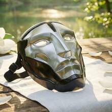 Cyberpunk Style Silver Resin Mask - Futuristic Cosplay Costume Prop, Suitable For Halloween, Music Festivals And Role-Playing - Full Face Protective Mask With Adjustable Strap - Multicolor - View 5