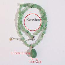 Bohemian Crystal Necklace | 1 Pc Asymmetrical Natural Stone & Pendant, Unique Women's Holiday Gift - Bohemian Necklace - View 11