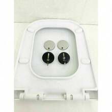 Soft Close Square Toilet Seat Quick Release Anti-Bacterial Adjustable Heavy Duty - A - View 3