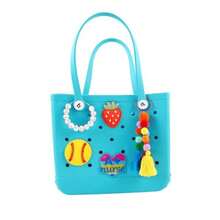 2Pcs Insert Key Chain Hooks Accessory For Bogg BagCute Heart Keychain Clip Decorative Charm For Rubber Beach Tote - Hồng - Xem 7