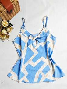 Nadia Moadl Women's Tank Top With Print. - Baby Blue - View 1