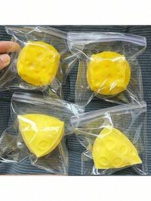 1 pieza/10 piezas Queso exprimible - Bloques de queso extra grandes y suaves | Pelota de estrés gigante de 4.25 pulgadas - Sunny Days Entertainment - Multicolor - Ver 10