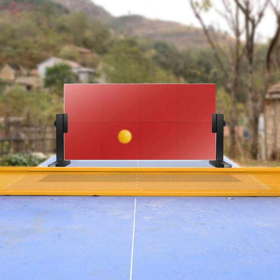 Table Tennis Rebound Board Self Training Equipment Ping Pong Spring Back Machine - red colour - View 1