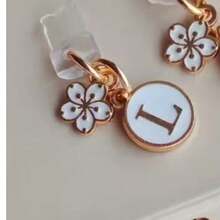 一款印有26个字母（A-Z）的白色手机防尘塞，并配有花朵吊坠。适合作为生日或节日礼物。兼容苹果Type-C接口（26个字母随机发货）。 - 彩色 - 查看 10