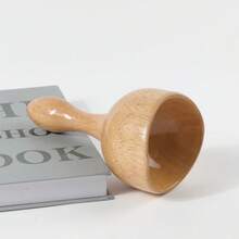 Taza de masaje de madera de mano SilvaLex, herramienta de masaje de terapia de madera para esculpir el Body, drenaje linfático, anticelulitis y alivio del dolor muscular - Albaricoque - Ver 7