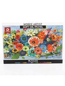 Mobee P-3410C 欧洲标准，材质坚固，色彩鲜艳，柔软易涂色，12/24/36色软油画棒套装，专业工厂批发，适用于专业绘画、插画，开学季必备 - 套裝 - 查看 15