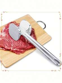 1pc Square Meat Tenderizer, Steak Hammer, Home Meat Tenderizer, Beef Pounder, Double-Sided Meat Mallet - Multicolor - View 7