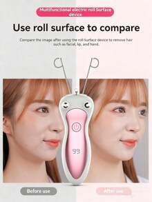 Women's Electric Facial Hair Remover, Beauty Painless Hair Removal Device For Body, Arms, LCD Display - Multicolor - View 2