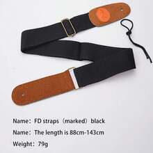 Correa de guitarra bordada, correas de ampliación de guitarra eléctrica acústica de cuero, cinturón de hombro para guitarras de madera clásicas populares, 1. DZDH - VN-CXY1098A1 - Ver 10