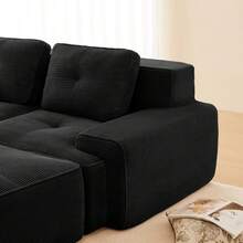 Sofas & Couches - Black + Corduroy + 3 Seat - View 11