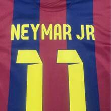1415 Barcelona Home Game - Ney,Mar, No. 11, Sports Outdoor T-Shirt Jersey - 紅色 - 查看 4