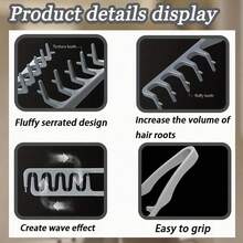 3pcs Men's Hair Brush Set - Soft Texture Wide-Tooth Comb, Volumizing Brush, Thick Double-Tooth Brush, Plastic Material Root Booster Brush Combo - Multicolor - View 8