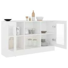 vidaXL Vitrinenschrank Weiß 120x30,5x70 cm Holzwerkstoff - Bianco - Visualizzare 4