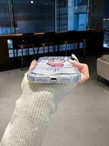 Cream Textured Wavy Edge Glossy Butterfly Painted Anti-Drop Phone Case Compatible With IPhone 17pro/17Air /17/17promax16/11/16pro/16plus/16promax/16e/15Promax/13/14/12/XS/XR/7G/8P, Compatible With Samsung Galaxy 11/12Pro/12/12X/13Pro/14Pro/15Pro/, Compatible With Redmi 10/9/Note9/12c/Note11pro/Note8Pro - Multicolor - View 6