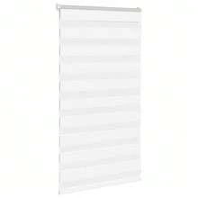 vidaXL Doppio rullo bianco 90x100 cm, larghezza del tessuto 85,9 cm, in poliestere - Tagli Unica - Visualizzare 4