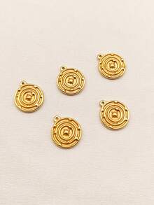 5件套太阳吊坠首饰配件 - 金黃色 - 查看 5