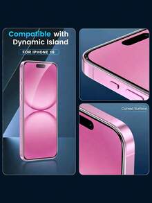 5 piezas de protector de pantalla de vidrio templado, alta definición, compatible con iPhone 17 Pro Max/17 Pro/17 Air/17/16 Pro Max/16 Pro/16 Plus/16/15 Pro Max/15 Pro/15 Plus/15/14/13/12 y otros modelos - transparente - Ver 3