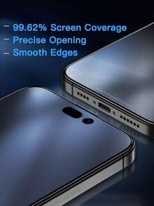 2pcs Full Coverage Matte Anti-Spy Screen Protector, Frosted Privacy Film, 9H Upgraded Edge Protection, Anti-Peeling, Anti-Scratch, Easy Installation, Bubble-Free, Compatible With IPhone 17/17 Pro/17 Pro Max/17 Air/16 Pro Max/16 Plus/15 Pro Max/14/13/12/11 Series - Black - View 6
