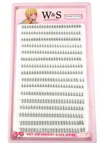 Waloshow 384pcs/16 Rows Wispy Fairy False Eyelashes, Segmented Natural Lower Lashes, Cartoon Style Lower Lashes, Japanese Anime Spiky Lower Lashes, Makeup Eyelash Tools, Eyelash Clusters, Individual Lashes, False Eyelashes - B - View 7