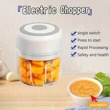 250ml Mini Rechargeable Garlic Chopper & Grinder, Durable And Reliable, Ideal For Grinding Garlic, Chili, Onion, Ground Meat, Nuts, Etc. - Multicolor - View 7