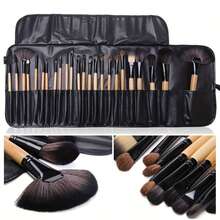 24 Professional Makeup Brushes Set With Storage Bag Soft Synthetic Bristle For Foundation Eyeshadow Blending Makeup Tools For Beginners Christmas Holiday Gift For Family Friends Beauty Makeup Essential | 24-Hour Shipping - Brown - View 4